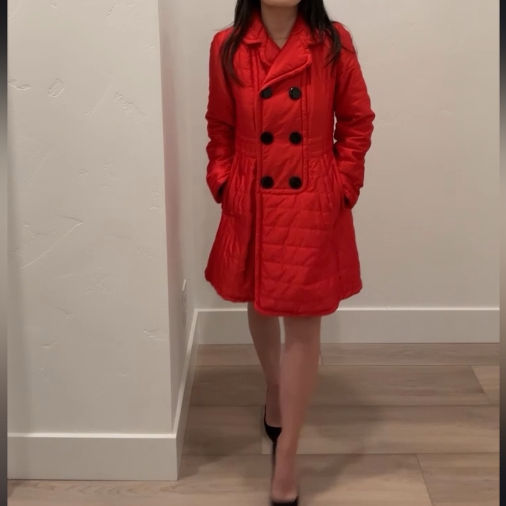 Marc by Marc Jacobs Red Quilted Coat